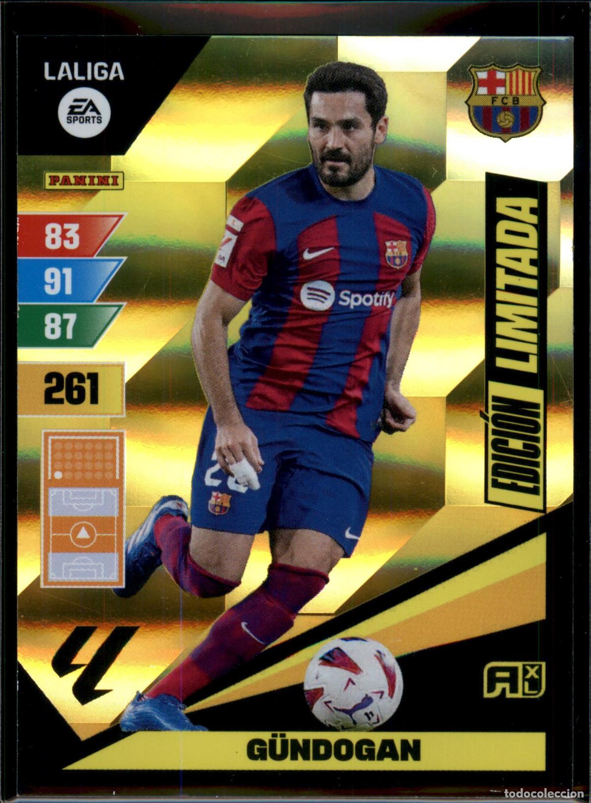Cromos de f&uacute;tbol: G&uuml;ndogan Edici&oacute;n Limitada Bar&ccedil;a (Barcelona) LaLiga EA SportsAdrenalyn XL 2023 2024 Panini 23 24
