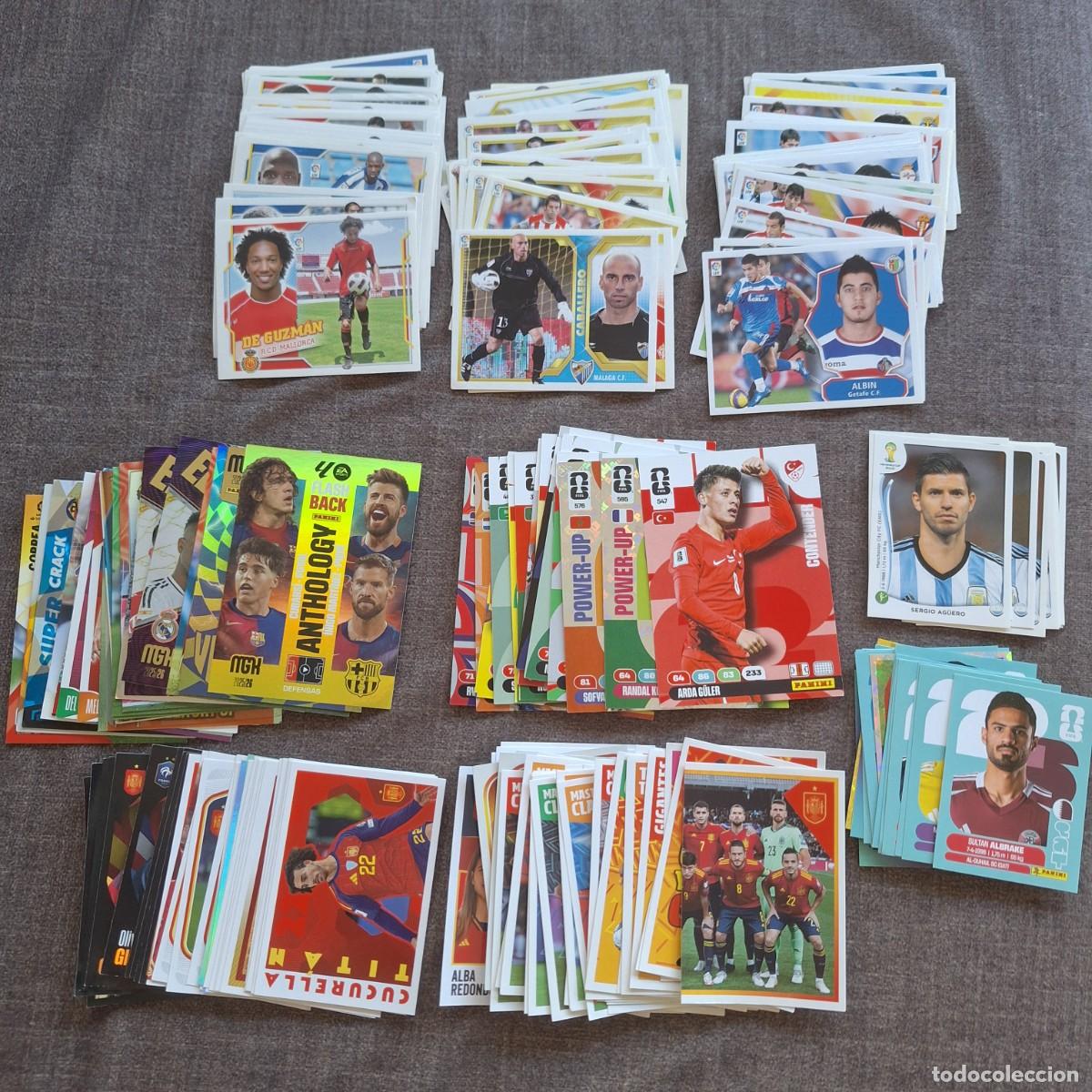 Cromos de f&uacute;tbol: LOTE + DE 200 CROMOS SIN REPETIR DE F&Uacute;TBOL Liga Este, Megacracks, Adrenalyn XL, Mundial...