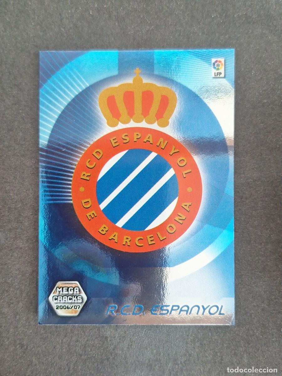 Cromos de f&uacute;tbol: L2 ESCUDO R. C. D. ESPA&Ntilde;OL 109 PANINI MEGACRACKS 2006 2007 06 07