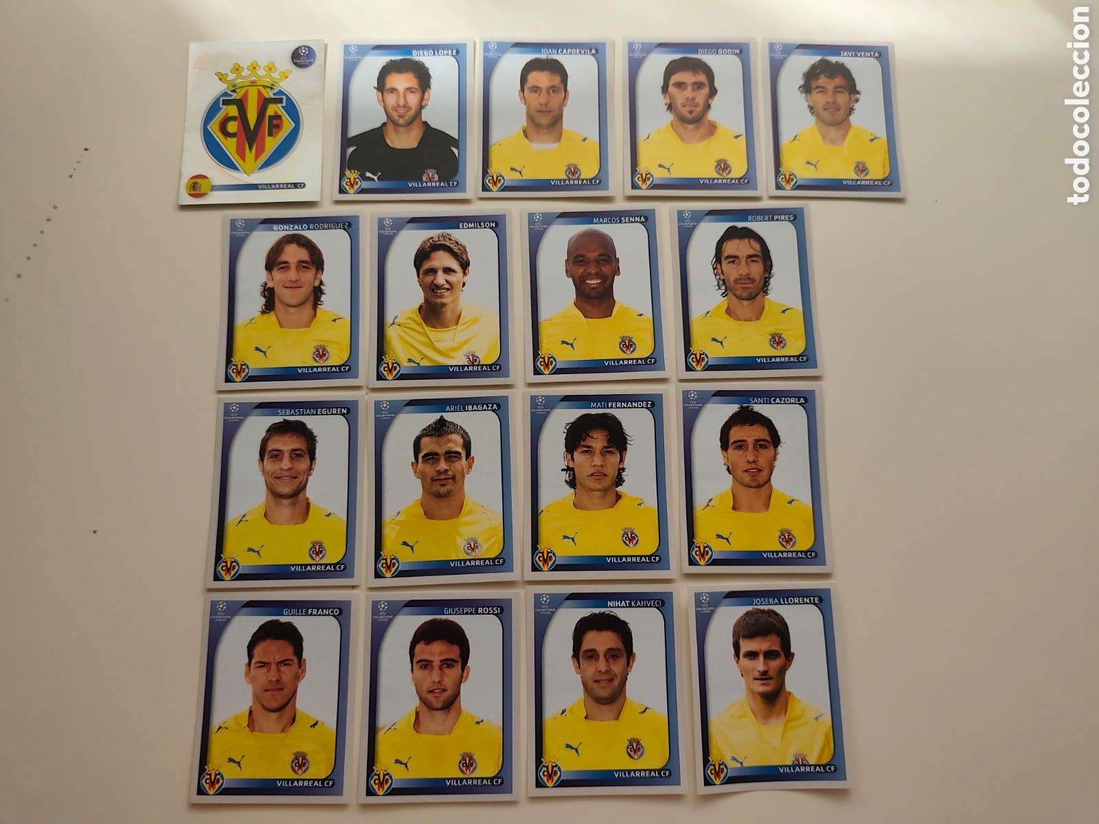 Cromos de f&uacute;tbol: COMPLETO 17 STICKERS VILLARREAL UEFA CHAMPIONS LEAGUE 2008 2009 PANINI