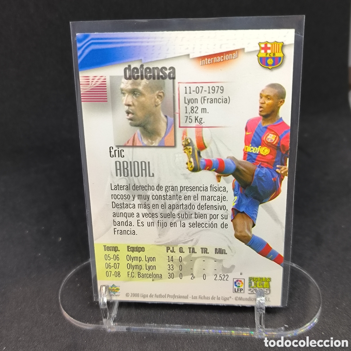 Cromos de f&uacute;tbol: Eric Abidal Mundicromo 2009 - Foto 2