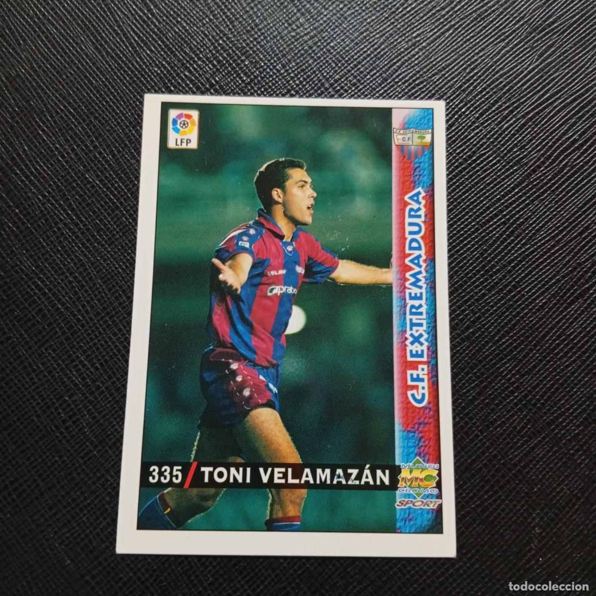 Cromos de f&uacute;tbol: 335 TONI VELAMAZAN EXTREMADURA MUNDICROMO 1998 1999 CROMO FUTBOL LIGA 98 99 - A218 PG44