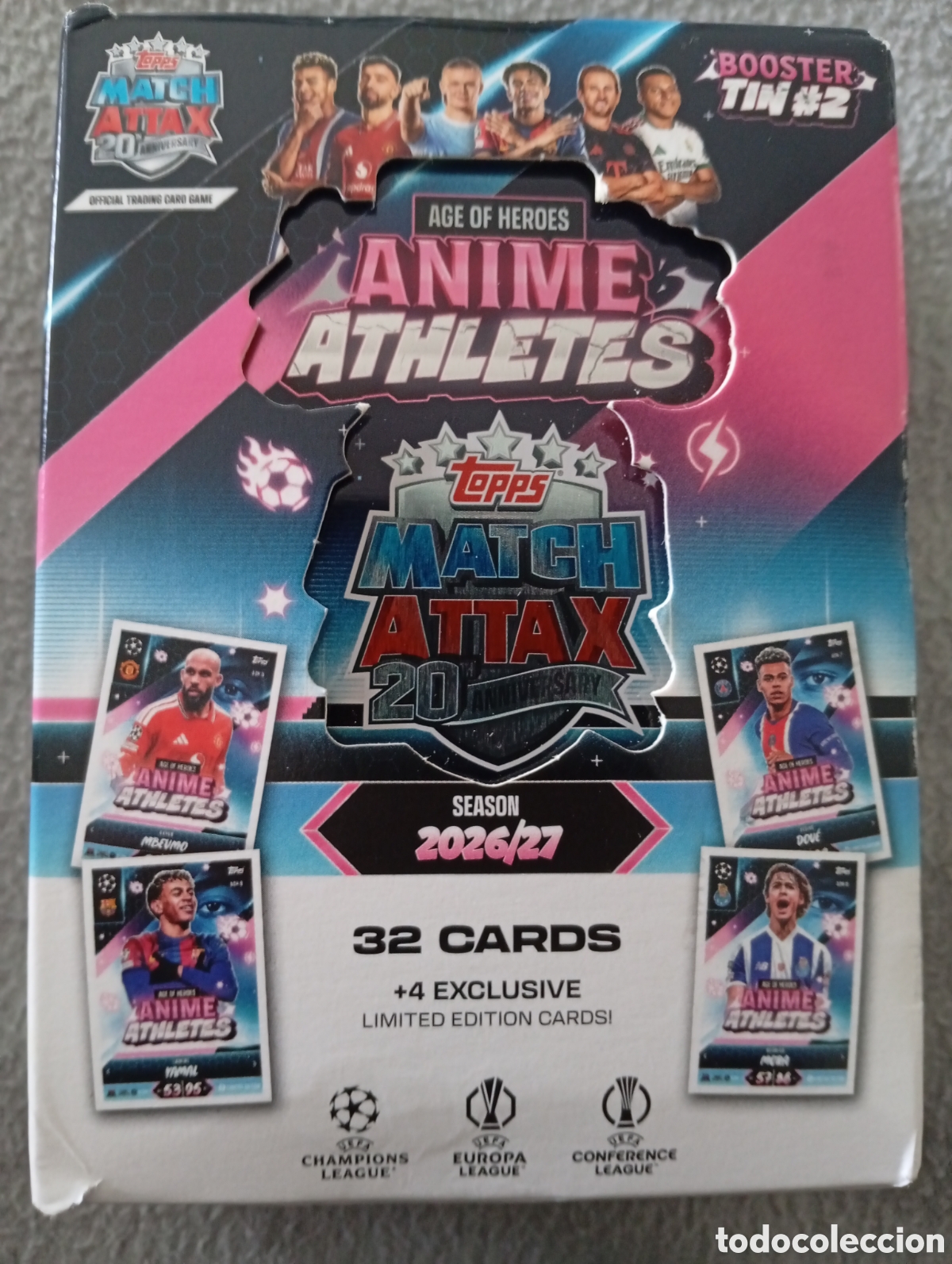 Cromos de f&uacute;tbol: Caja match attax anime athletes cerrada