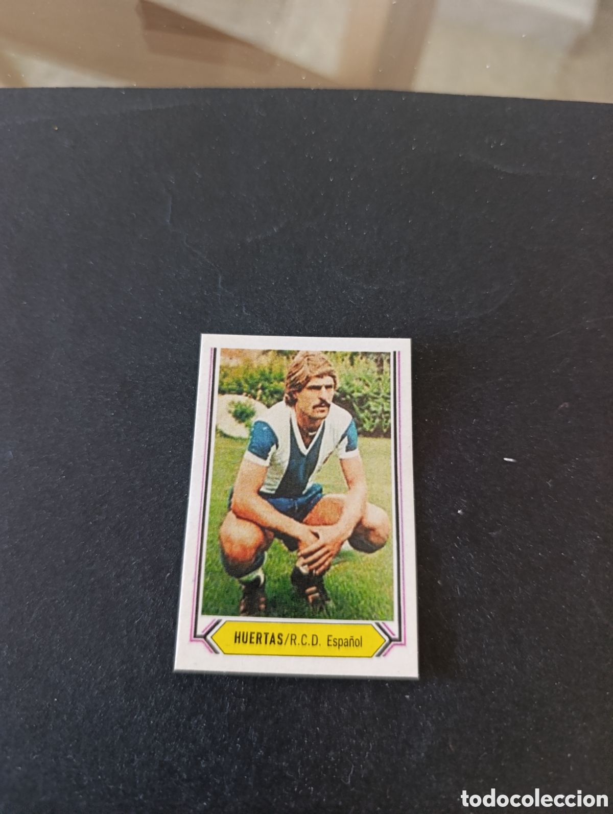 Cromos de f&uacute;tbol: Cromo Huertas RCD Espa&ntilde;ol Liga Este 80 81, ampliaci&oacute;n de la colecci&oacute;n.