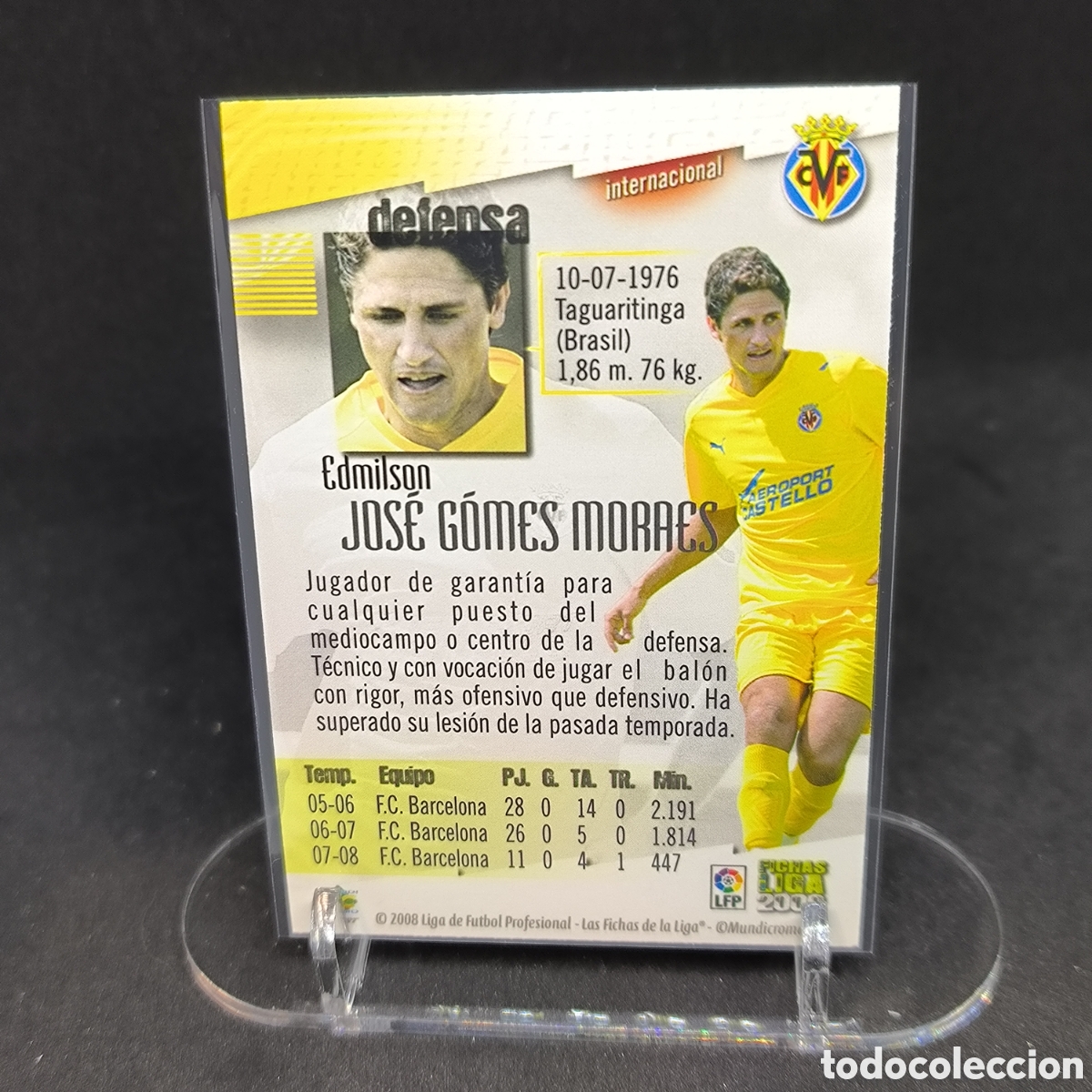 Cromos de f&uacute;tbol: Edmilson Mundicromo 2009 - Foto 2