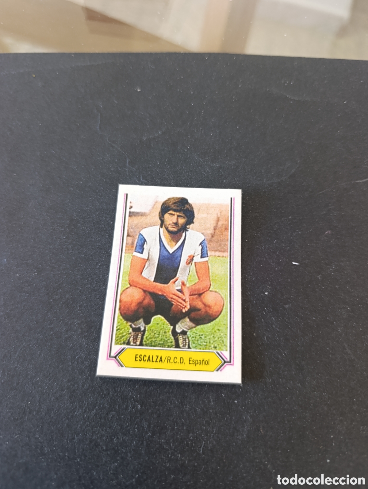 Cromos de f&uacute;tbol: Cromo Escalza RCD Espa&ntilde;ol Liga Este 80 81, ampliaci&oacute;n de la colecci&oacute;n.