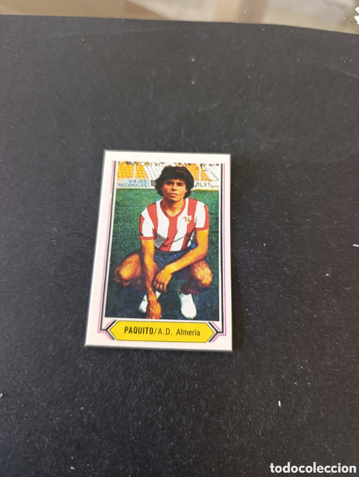 Cromos de f&uacute;tbol: Cromo Paquito Almer&iacute;a Liga Este 80 81, ampliaci&oacute;n de la colecci&oacute;n.