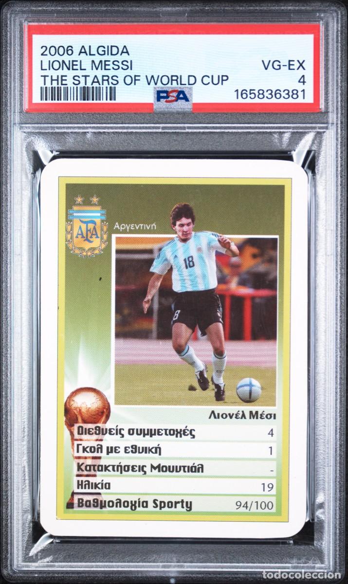 Cromos de f&uacute;tbol: Lionel Messi Argentina Algida Stars Of World Cup Germany 2006 PSA 4 Rara Pop 1