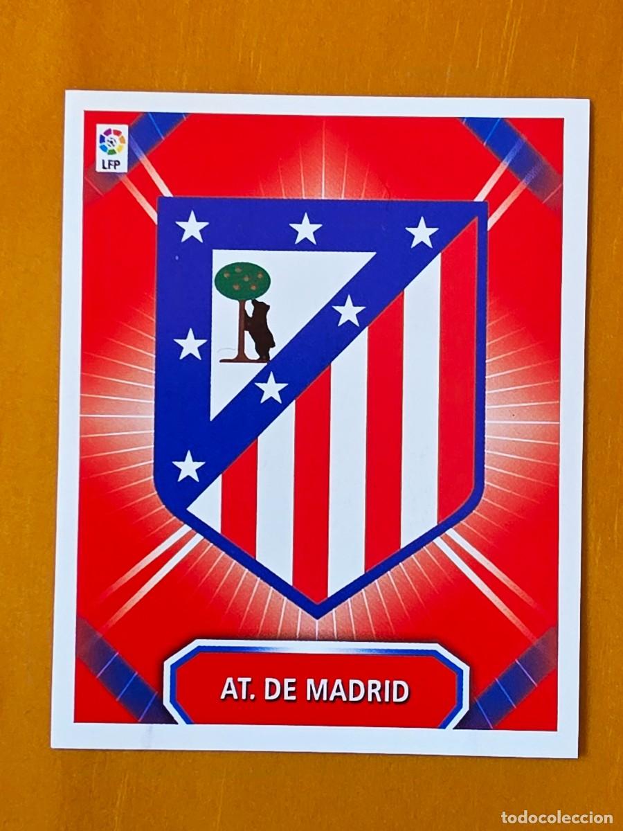 Cromos de f&uacute;tbol: Escudo Atl&eacute;tico de Madrid, Panini Ediciones Liga Este 2008 2009 08 09, sin pegar