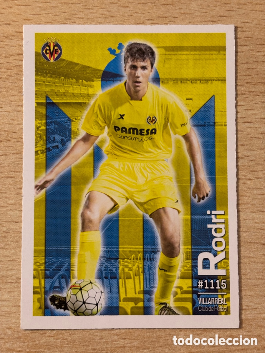 Cromos de f&uacute;tbol: # 1115 Rodri Villarreal CF Rookie Card. Bal&oacute;n de Oro Mundicromo 2015 2016