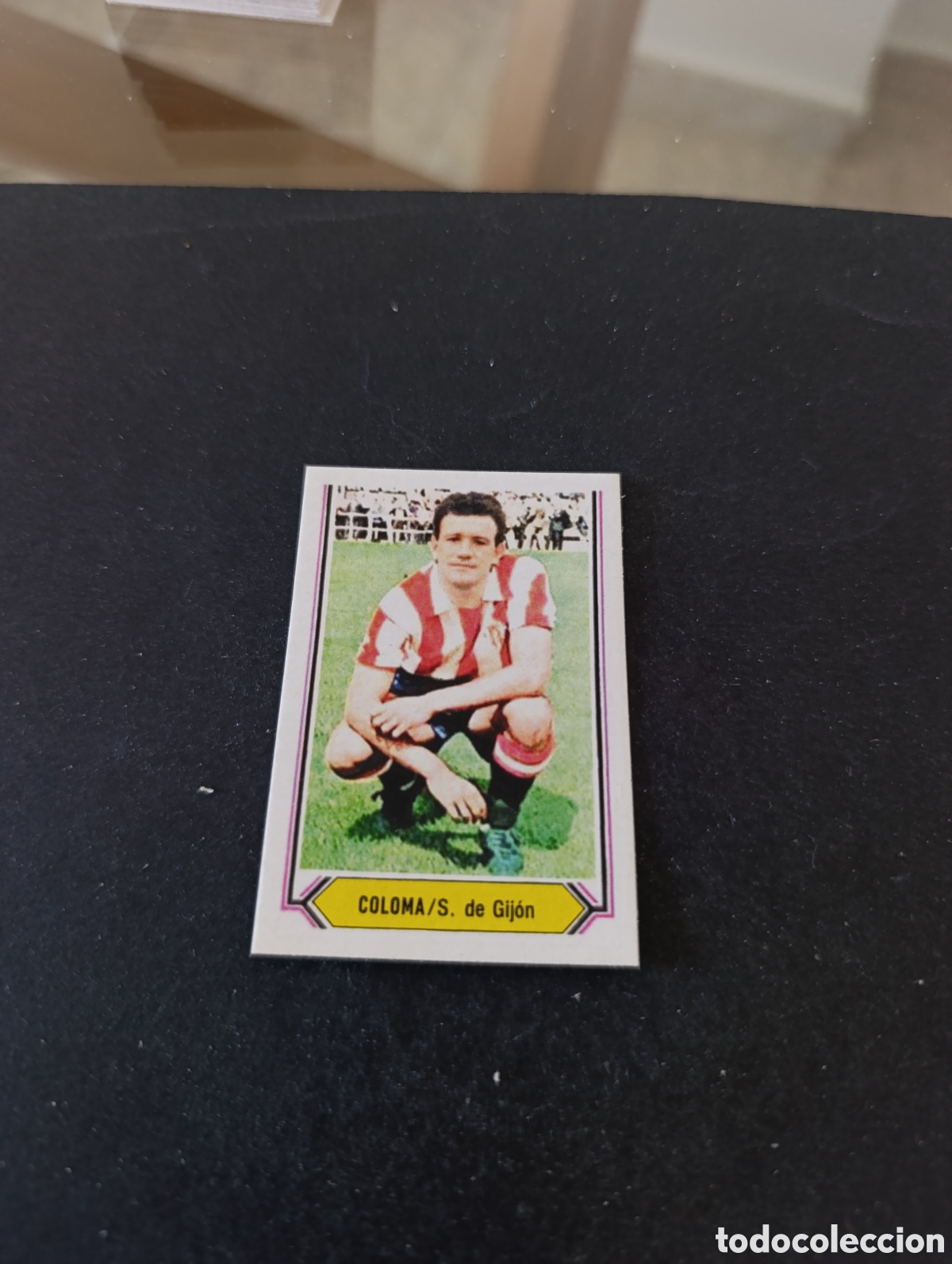Figurine di Calcio: Cromo Coloma Sporting Gij&oacute;n Liga Este 80 81, ampliaci&oacute;n de la colecci&oacute;n.