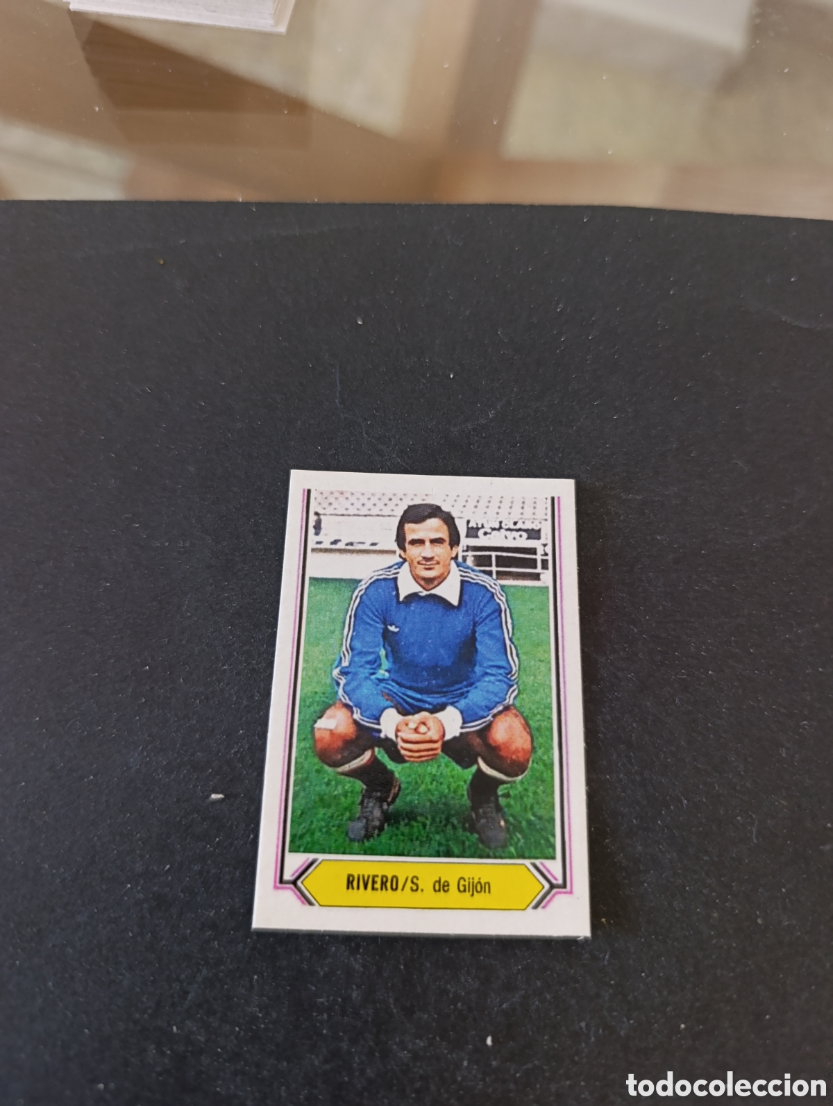 Figurine di Calcio: Cromo Rivero Sporting Gij&oacute;n Liga Este 80 81, ampliaci&oacute;n de la colecci&oacute;n.