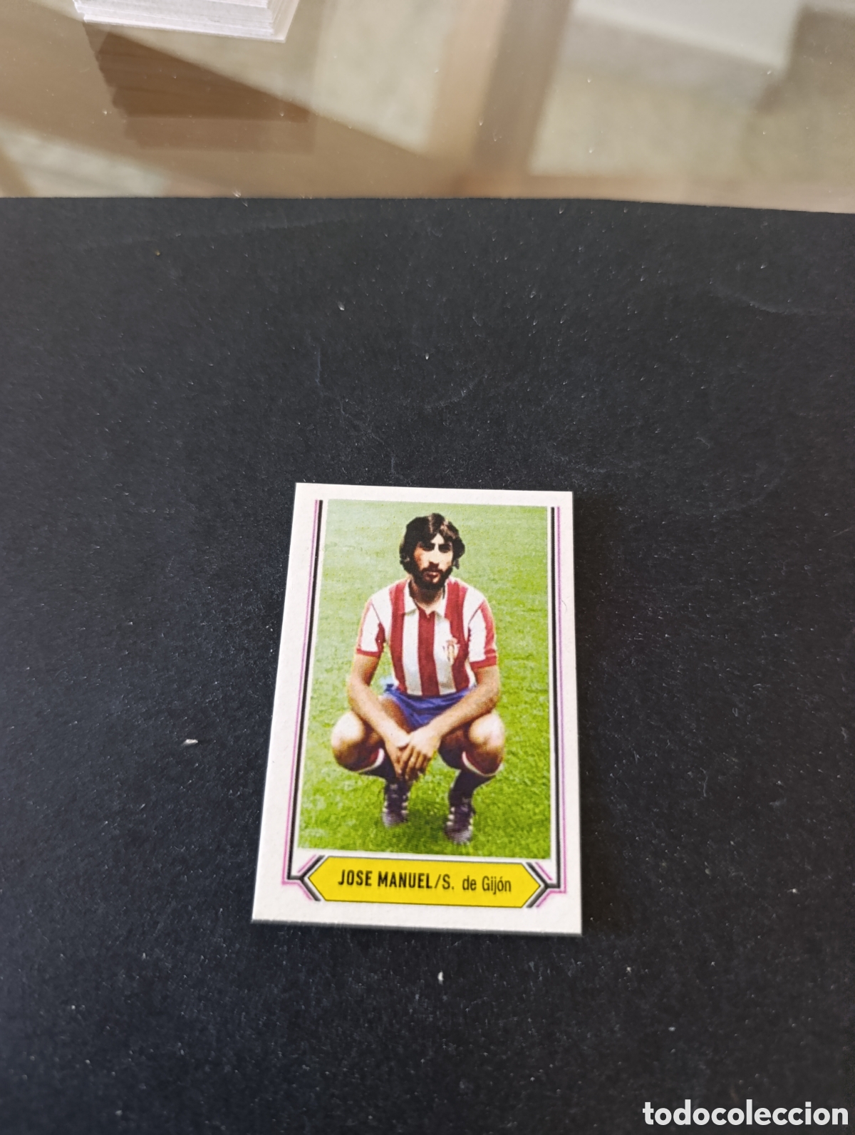 Cromos de f&uacute;tbol: Cromo Jos&eacute; Manuel Sporting Gij&oacute;n Liga Este 80 81, ampliaci&oacute;n de la colecci&oacute;n.