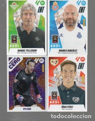 Cromos de f&uacute;tbol: DIEZ CRONO DE LIGA DEL A&Ntilde;O 2025 / 26 DE ESCUDOS Y ENTRENADORES EDITOR ESTE Y PANINI