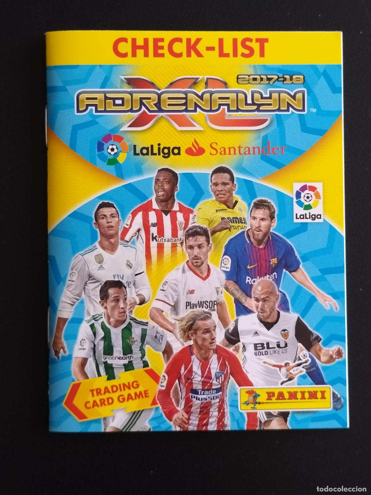Cromos de f&uacute;tbol: CHECK LIST LISTA INDICE EQUIPOS CROMOS ALBUM ADRENALYN XL LIGA FUTBOL 2017 2018 17 18 PANINI