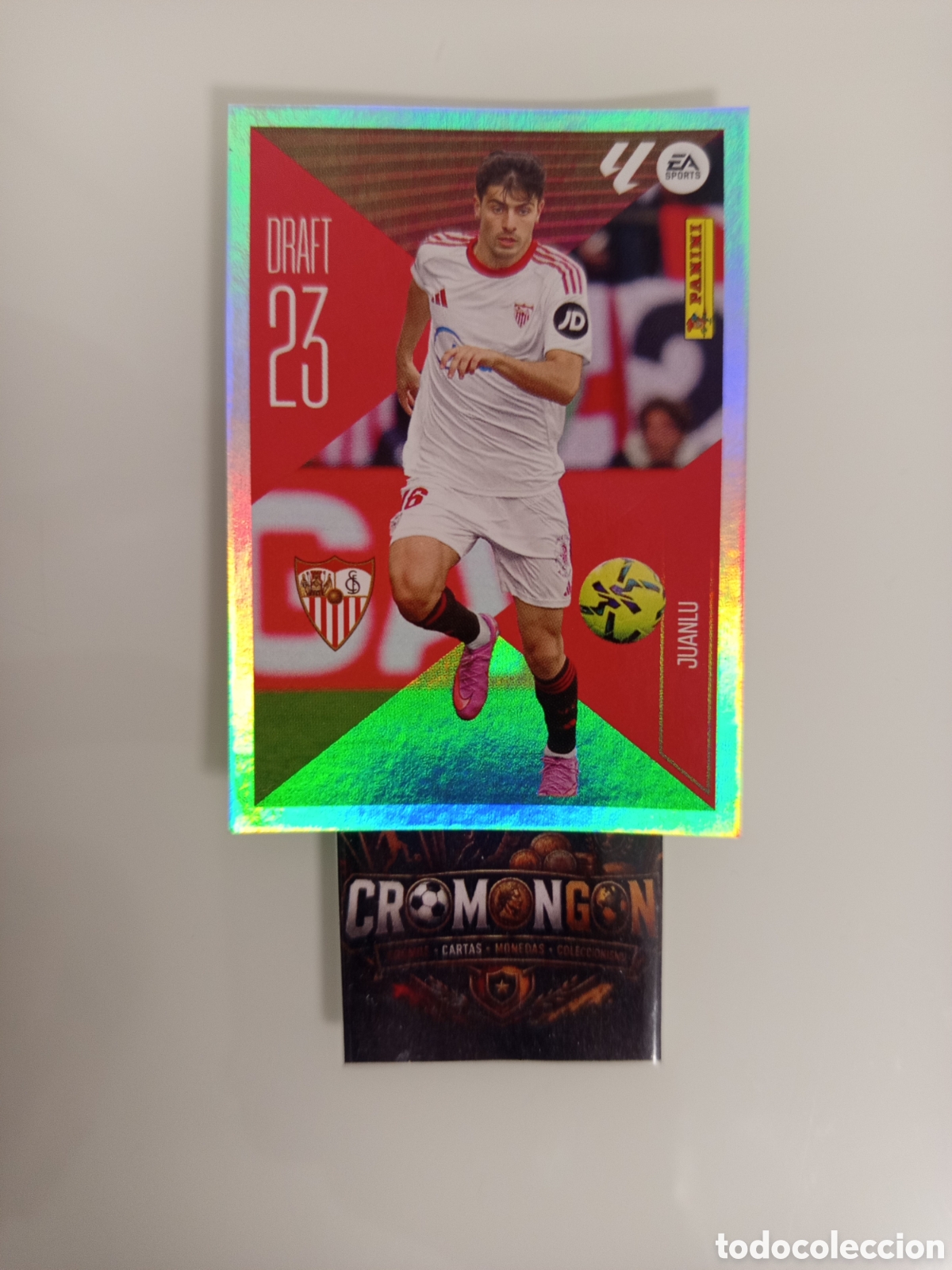 Cromos de f&uacute;tbol: ❇️ CROMO ⚽ 14.- JUANLU -DRAFT 23 - (SEVILLA) - COLECCIONES ESTE 2026/27 (PANINI) ❇️