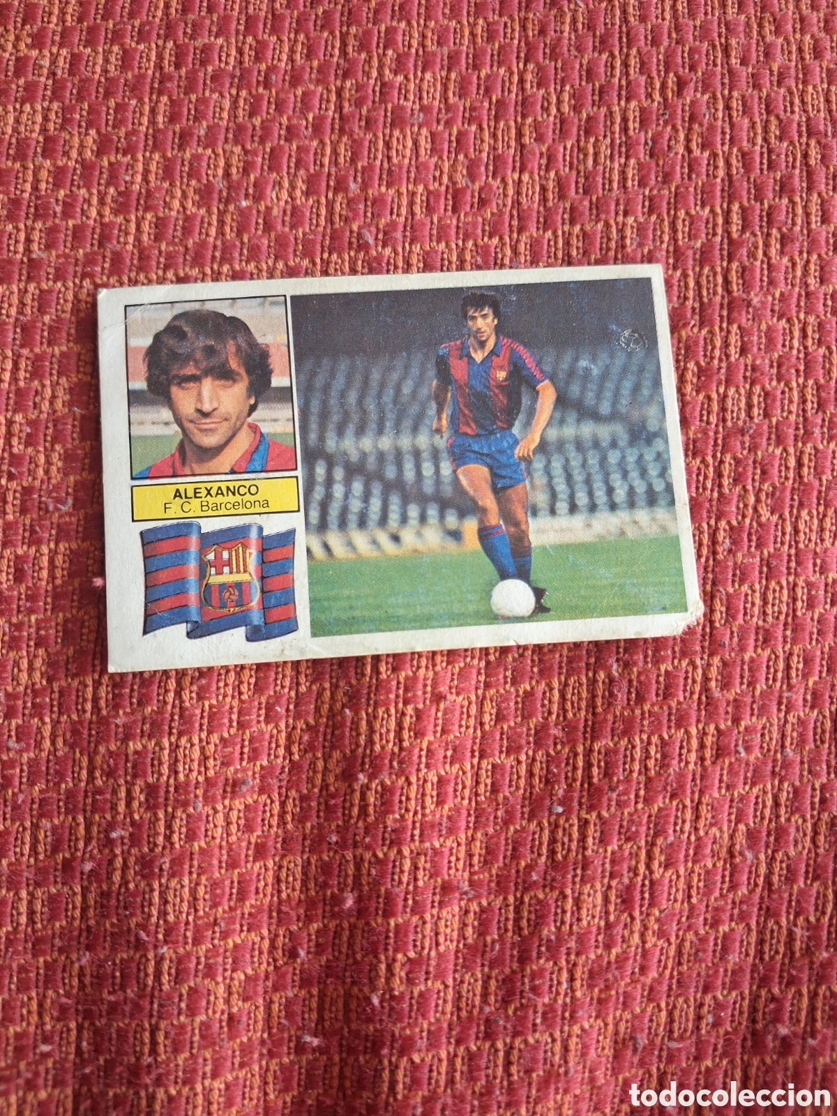 Cromos de Futebol: Liga este 82 83 alexanco del Barcelona sin fcb en el escudo recuperado del &aacute;lbum ver fotos