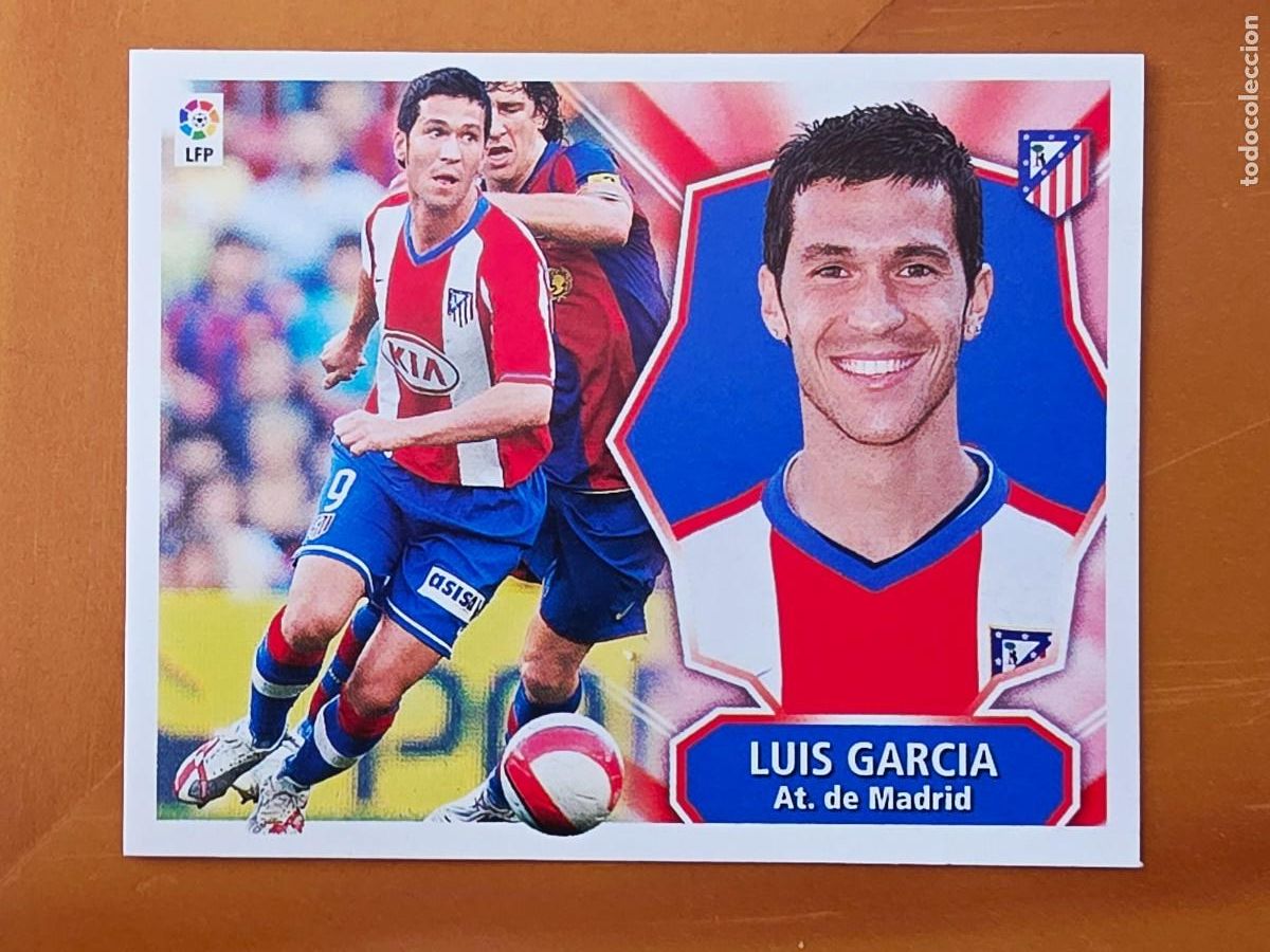 Cromos de f&uacute;tbol: Luis Garc&iacute;a, Atl&eacute;tico de Madrid, Panini Ediciones Liga Este 2008 2009 08 09, sin pegar
