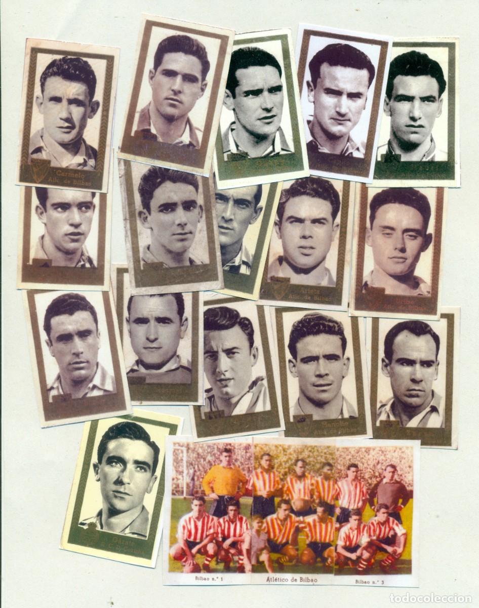 Cromos de f&uacute;tbol: ATLETICO DE BILBAO COMPLETO COLECCION RUIZ ROMERO 1954.FACSIMIL