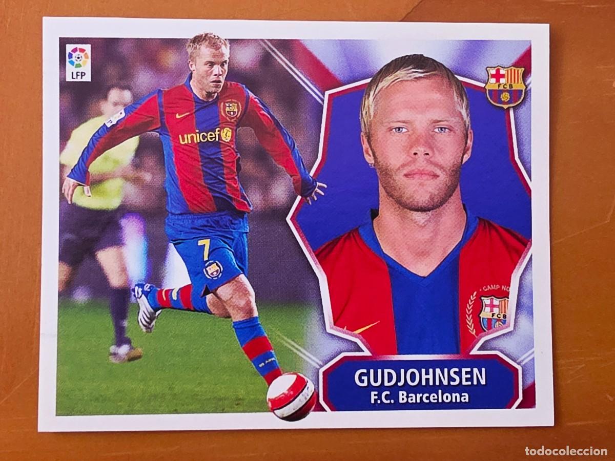 Cromos de f&uacute;tbol: Ei&eth;ur Gudjohnsen, FC Barcelona, Panini Ediciones Liga Este 2008 2009 08 09, sin pegar