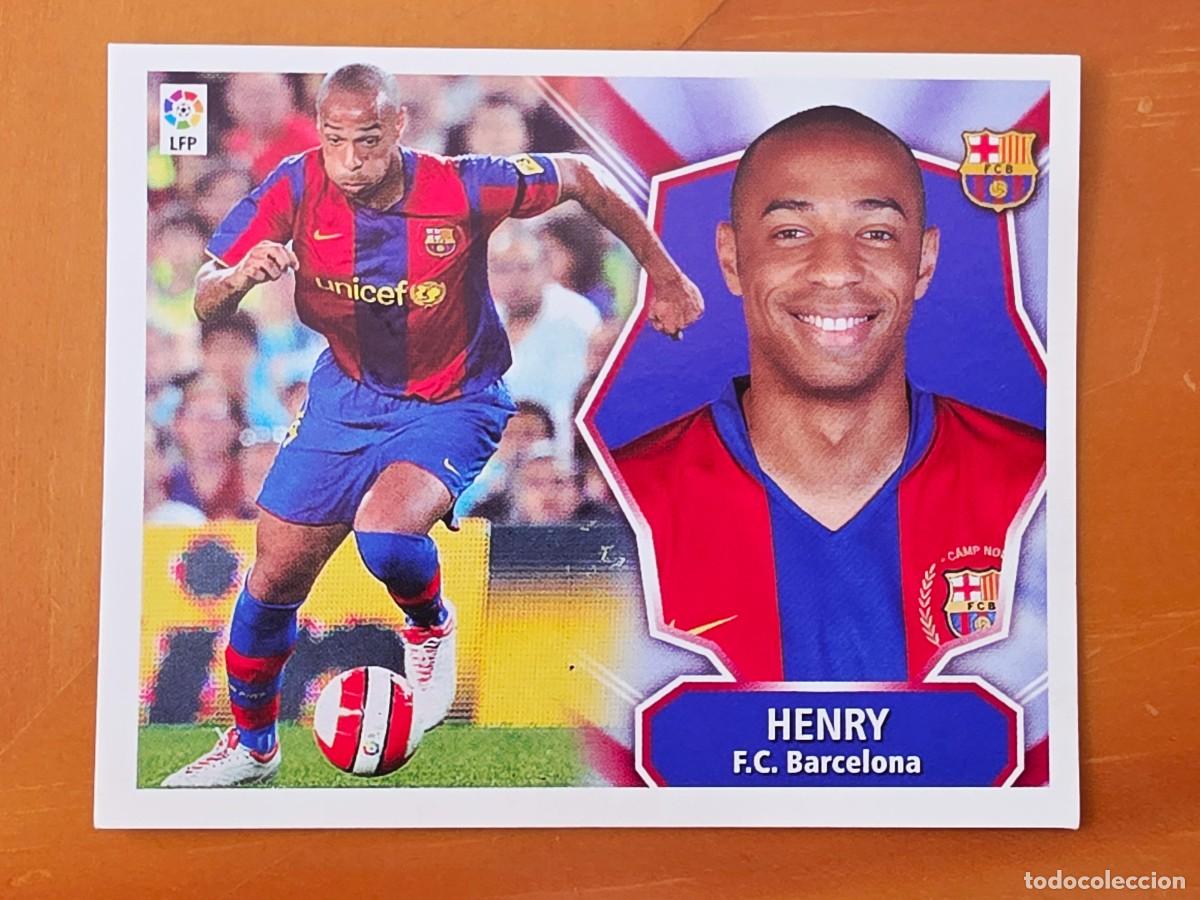 Cromos de f&uacute;tbol: Thierry Henry, FC Barcelona, Panini Ediciones Liga Este 2008 2009 08 09, sin pegar