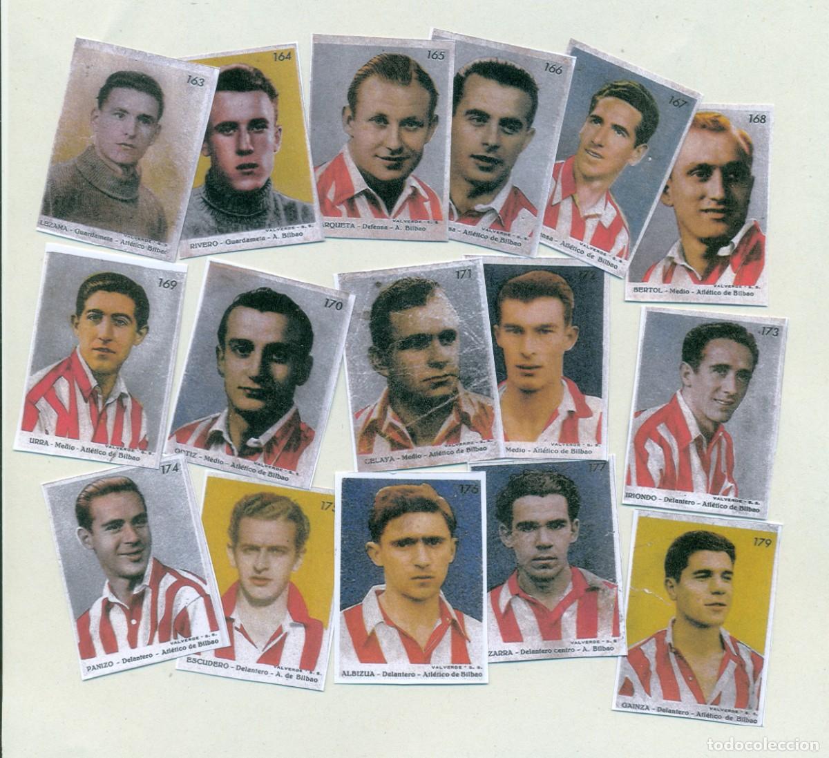 Cromos de f&uacute;tbol: ATLETICO DE BILBAO COMPLETO COLECCION SANCHEZ ROMAN 1944.FACSIMIL