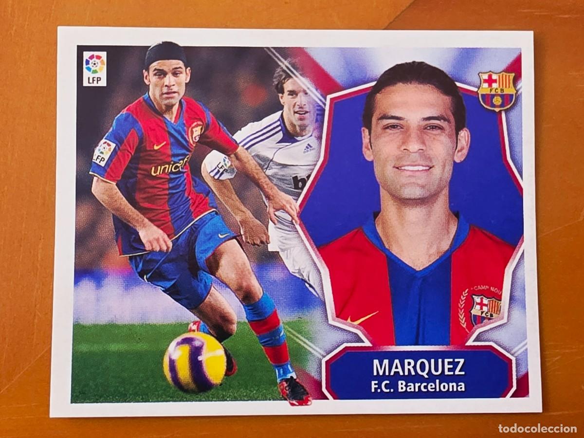 Cromos de f&uacute;tbol: Rafa M&aacute;rquez, FC Barcelona, Panini Ediciones Liga Este 2008 2009 08 09, sin pegar