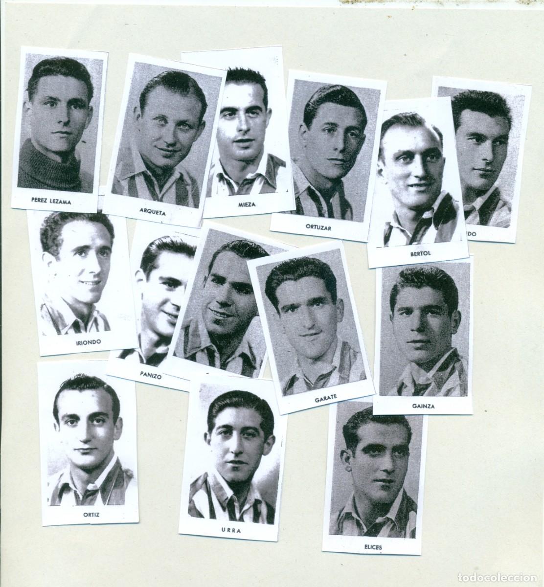 Cromos de f&uacute;tbol: ATLETICO DE BILBAO COMPLETO COLECCION DESCONOCIDA 1943.FACSIMIL