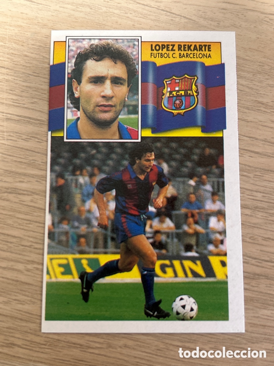 Cromos de f&uacute;tbol: LOPEZ REKARTE F.C. BARCELONA LIGA ESTE 1990 1991 90 91 NUNCA PEGADO SIN PEGAR