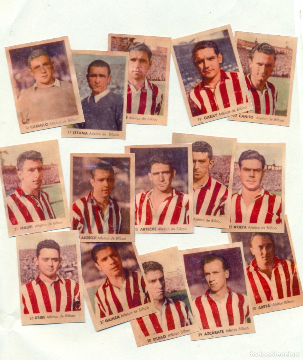 Cromos de f&uacute;tbol: ATLETICO DEBILBAO EQUIPO COMPLETO RUIZ ROMERO1955. FACSIMIL