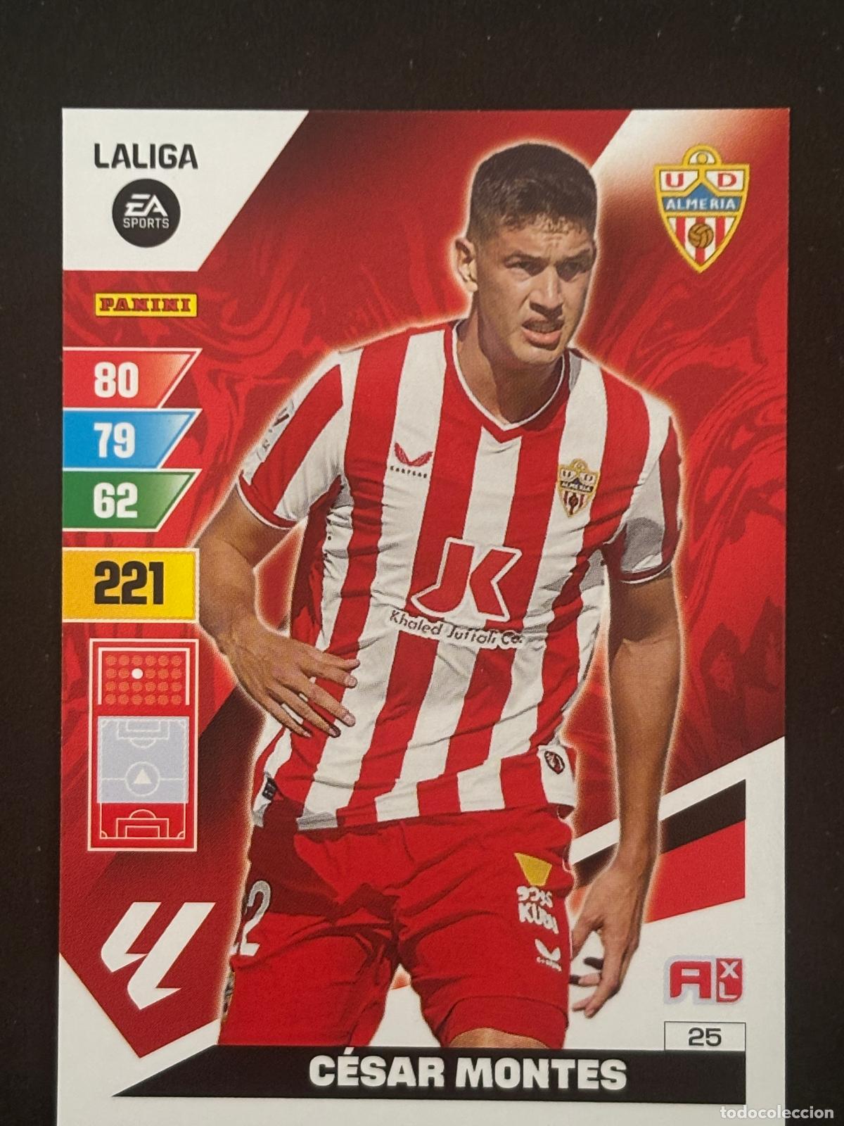 Cromos de Futebol: 25 C&Eacute;SAR MONTES ALMERIA ADRENALYN XL LALIGA EA SPORTS 23-24 2023-2024 PANINI