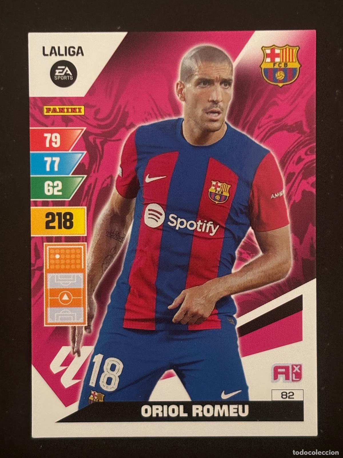 Figurine di Calcio: 82 ORIOL ROMEU BARCELONA ADRENALYN XL LALIGA EA SPORTS 23-24 2023-2024 PANINI