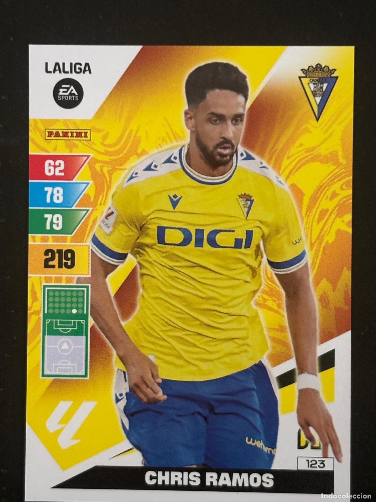 Figurine di Calcio: 123 CHRIS RAMOS CADIZ ADRENALYN XL LALIGA EA SPORTS 23-24 2023-2024 PANINI
