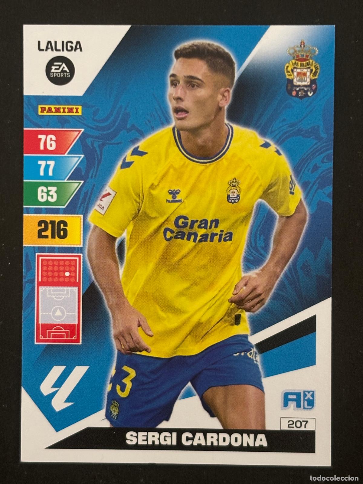 Football Stickers: 207 SERGI CARDONA LAS PALMAS ADRENALYN XL LALIGA EA SPORTS 23-24 2023-2024 PANINI