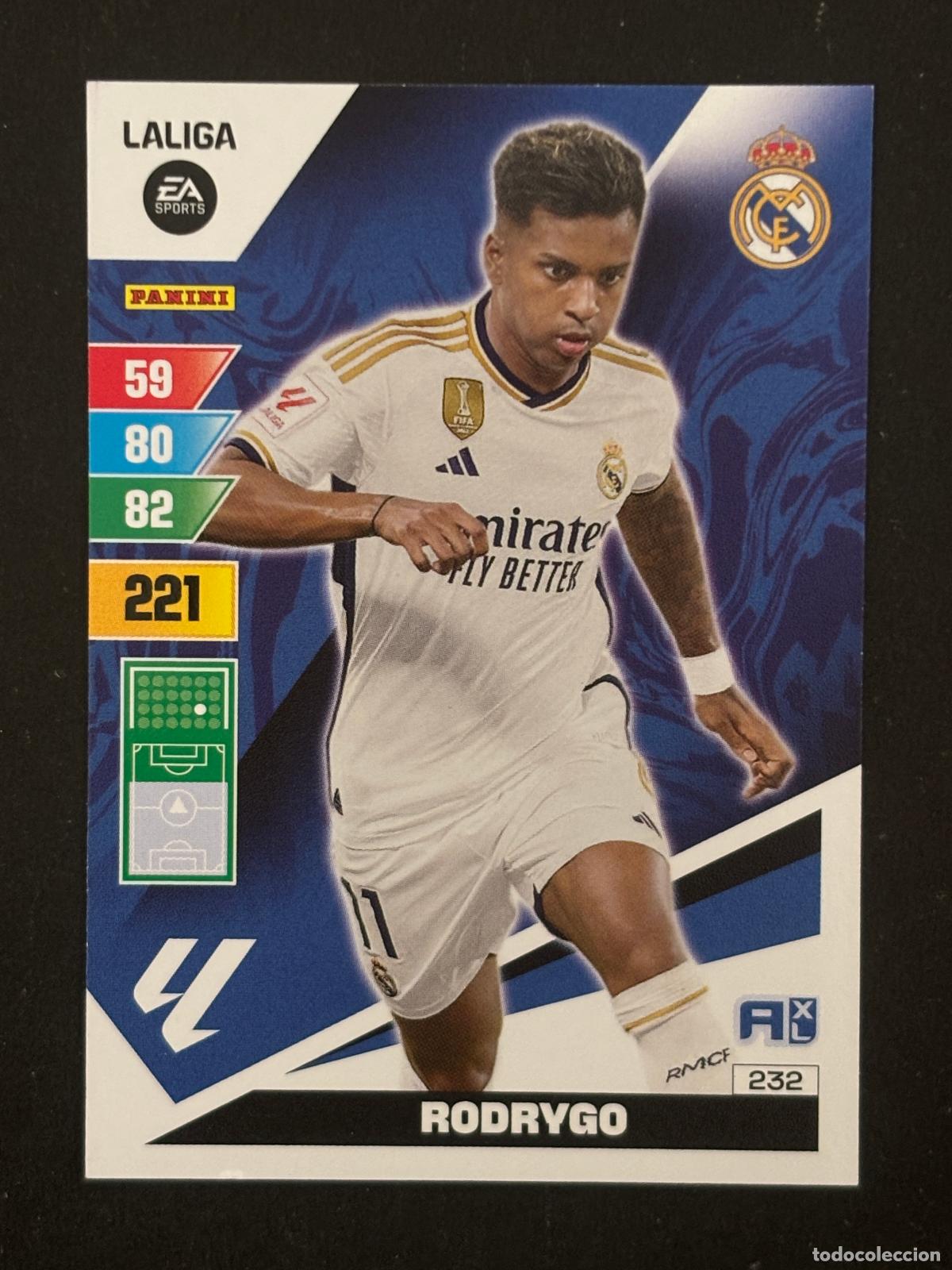 Figurine di Calcio: 232 RODRYGO REAL MADRID ADRENALYN XL LALIGA EA SPORTS 23-24 2023-2024 PANINI