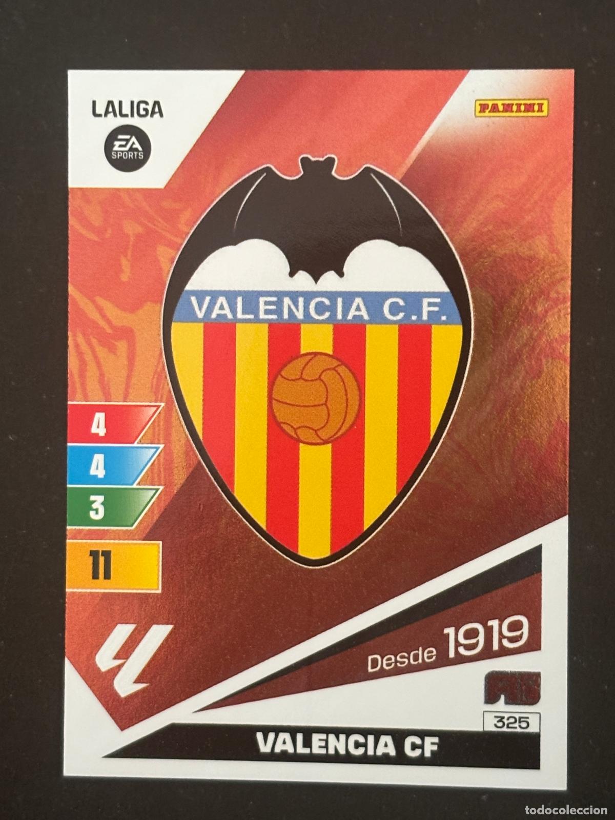 Football Stickers: 325 ESCUDO VALENCIA ADRENALYN XL LALIGA EA SPORTS 23-24 2023-2024 PANINI
