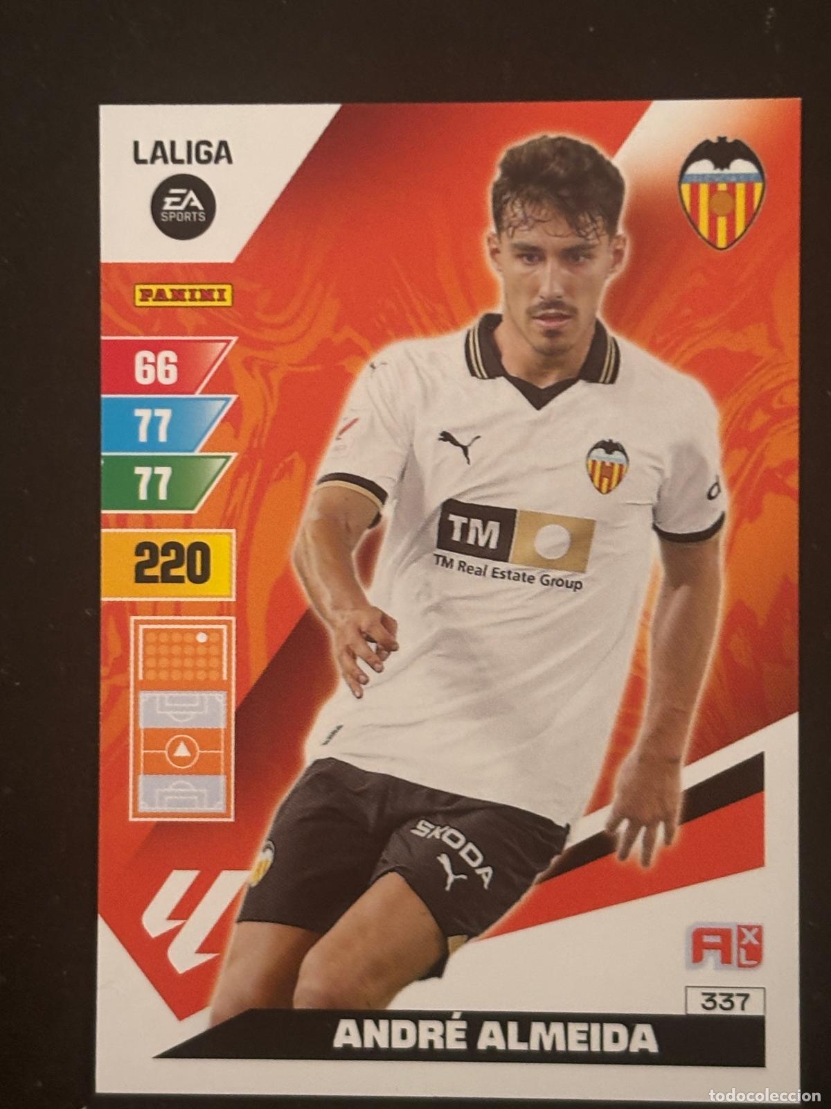 Cromos de Futebol: 337 ANDR&Eacute; ALMEIDA VALENCIA ADRENALYN XL LALIGA EA SPORTS 23-24 2023-2024 PANINI