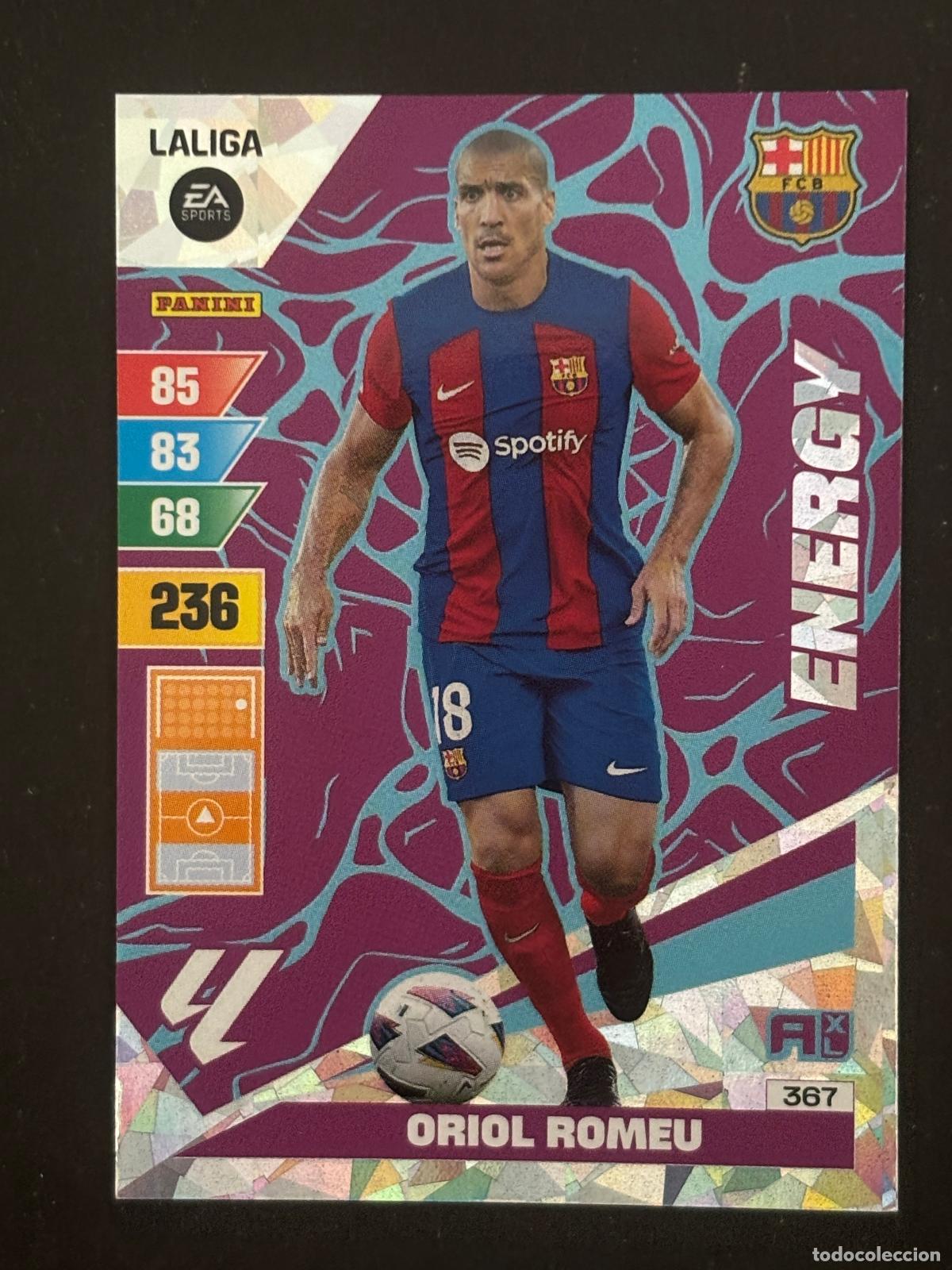 Cromos de Futebol: 367 ORIOL ROMEU BARCELONA ENERGY ADRENALYN XL LALIGA EA SPORTS 23-24 2023-2024 PANINI