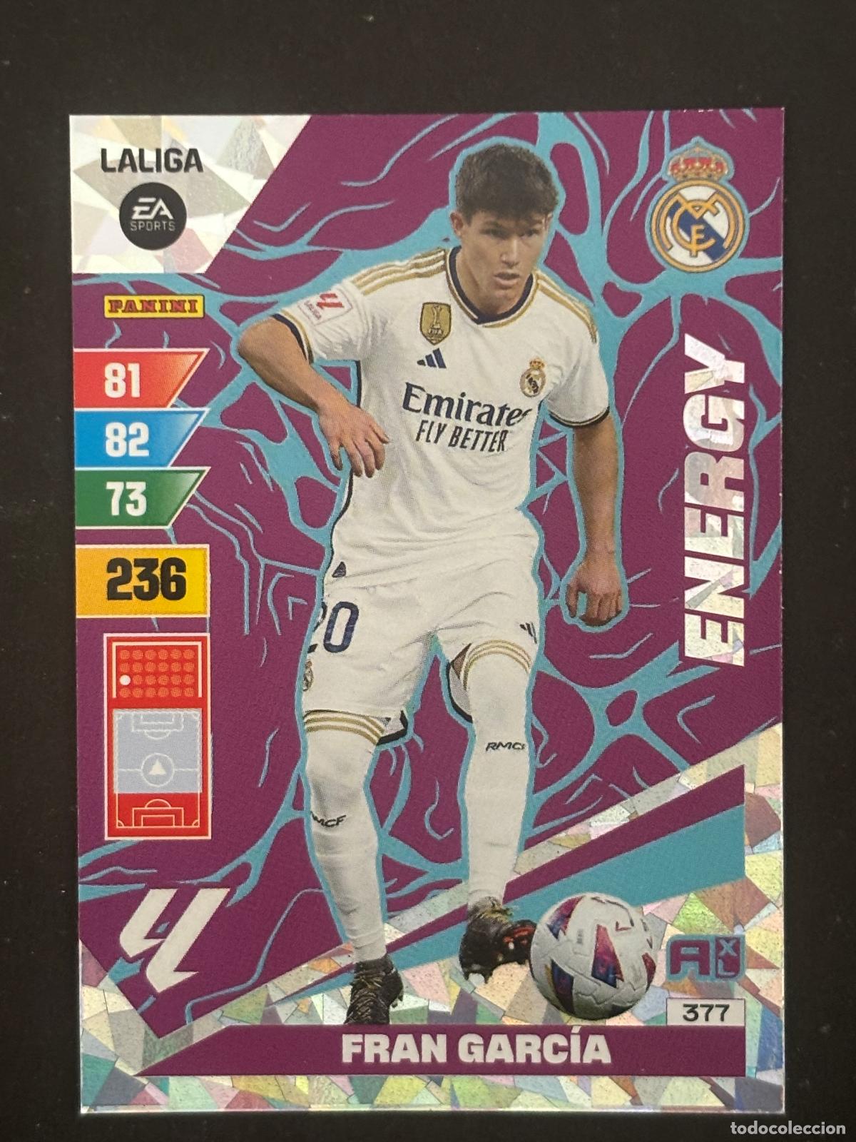 Cromos de Futebol: 377 FRAN GARC&Iacute;A REAL MADRID ENERGY ADRENALYN XL LALIGA EA SPORTS 23-24 2023-2024 PANINI
