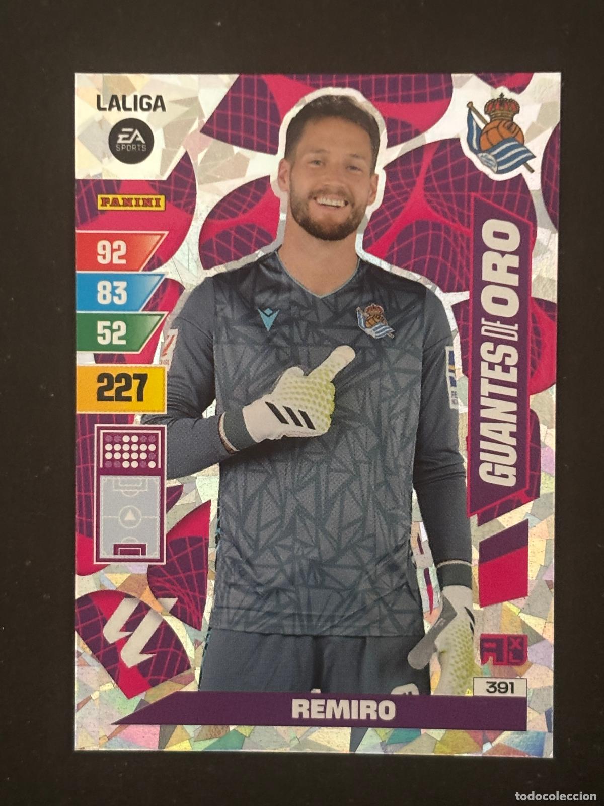 Cromos de Futebol: 391 REMIRO REAL SOCIEDAD GUANTES DE ORO ADRENALYN XL LALIGA EA SPORTS 23-24 2023-2024