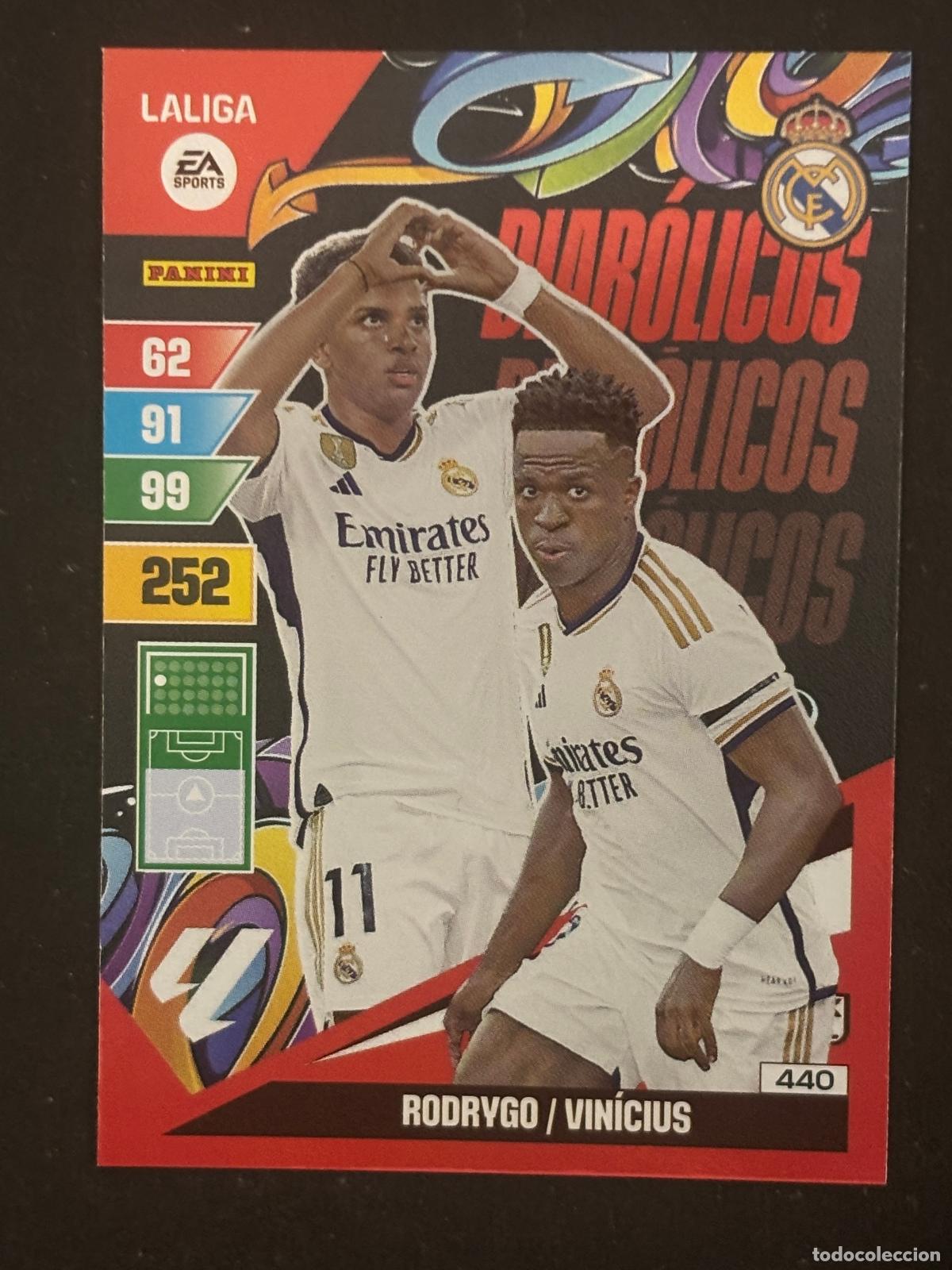Cartes &agrave; collectionner de Football: 440 RODRYGO/VIN&Iacute;CIUS REAL MADRID DIAB&Oacute;LICOS ADRENALYN XL LALIGA EA SPORTS 23-24 2023-2024