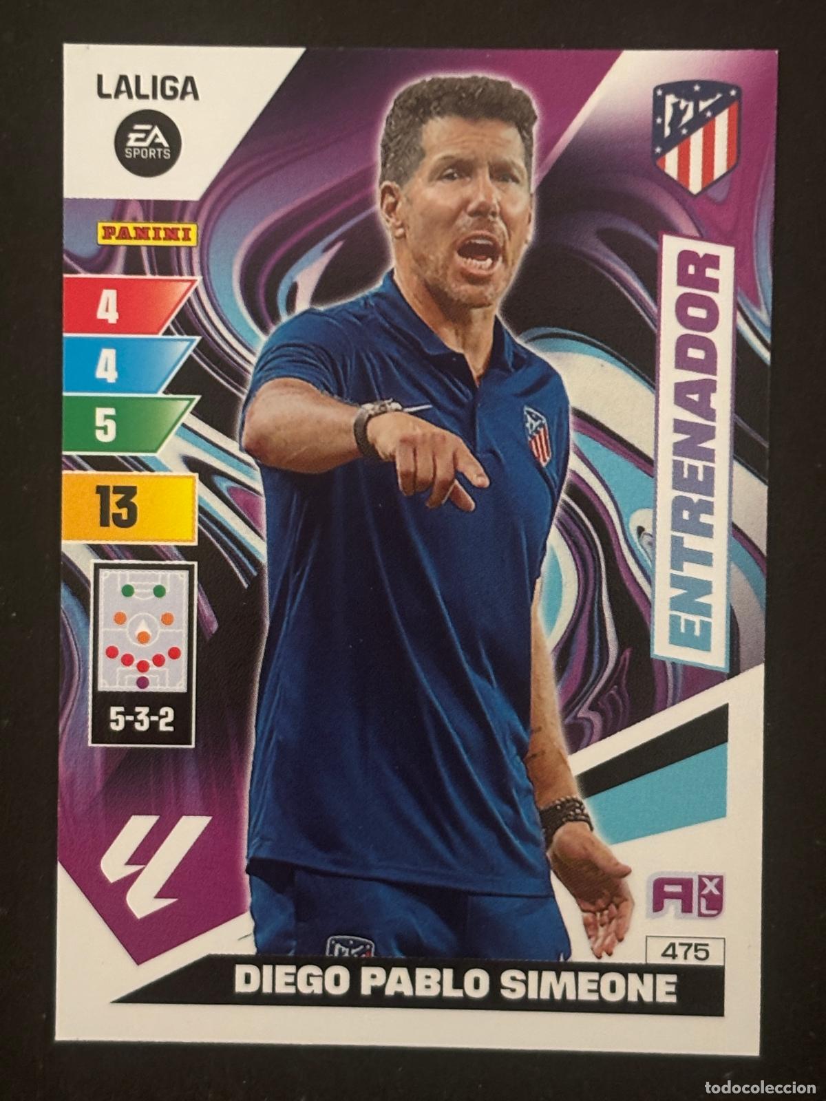 Cartes &agrave; collectionner de Football: 475 DIEGO PABLO SIMEONE AT MADRID ENTRENADOR PLUS 2&ordf; EDICI&Oacute;N ADRENALYN XL LALIGA 23-24