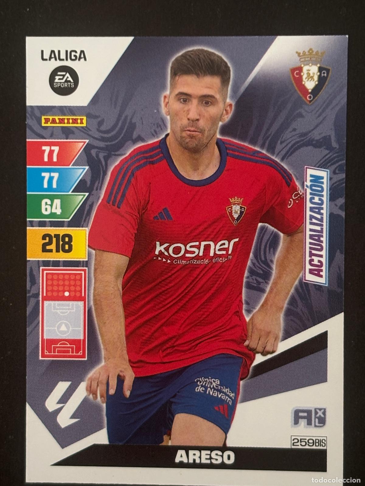 Fu&szlig;ball-Sticker: 259BIS ARESO OSASUNA ADRENALYN PLUS 2&ordf; EDICI&Oacute;N ADRENALYN XL LALIGA 23-24 2023-2024