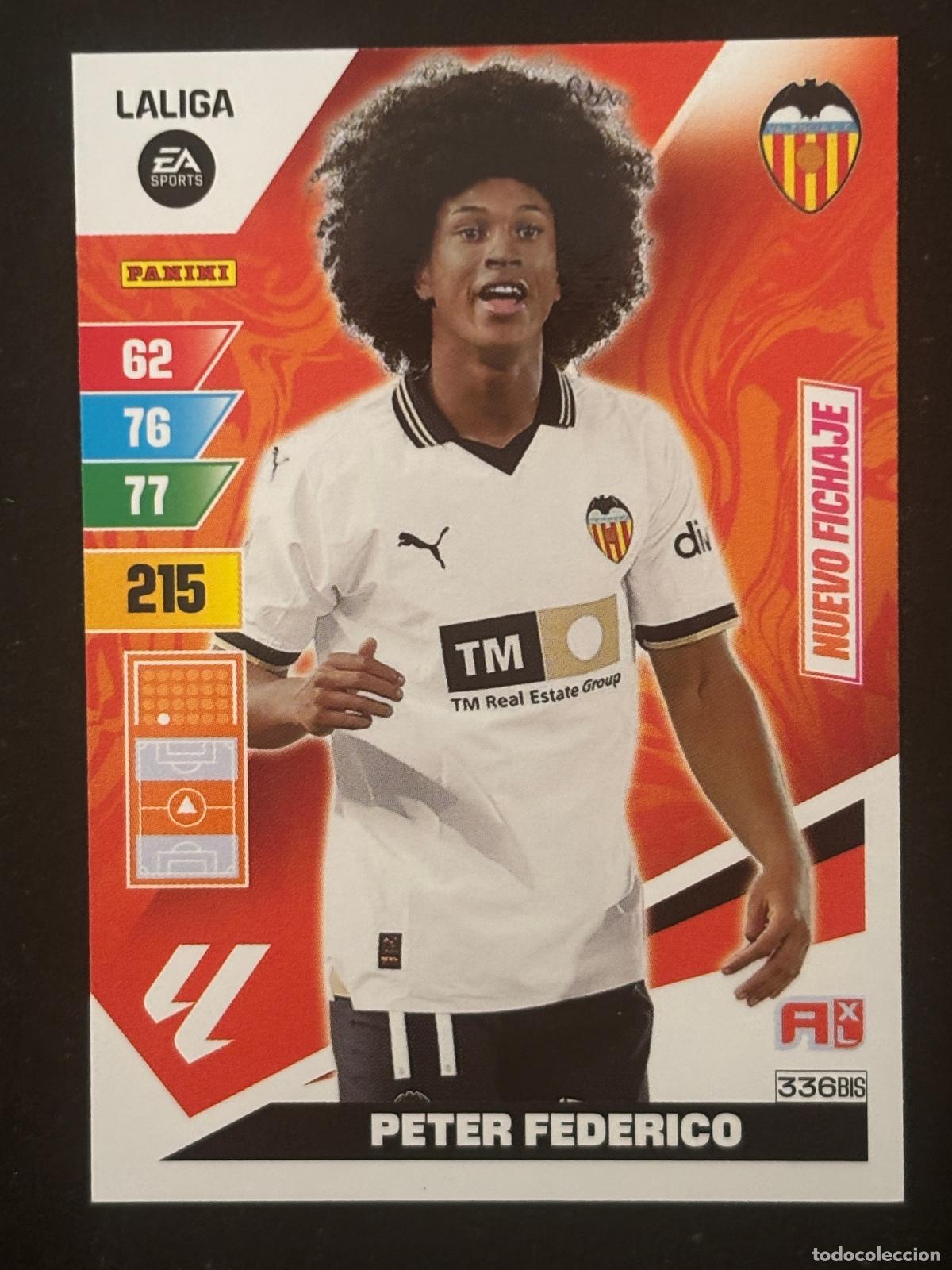 Fu&szlig;ball-Sticker: 336BIS PETER FEDERICO VALENCIA ADRENALYN PLUS 2&ordf; EDICI&Oacute;N ADRENALYN XL LALIGA 23-24