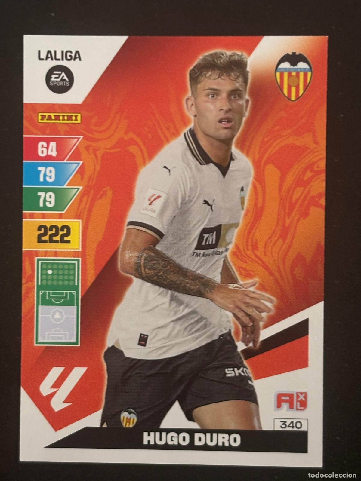 Cromos de f&uacute;tbol: 340 HUGO DURO VALENCIA ADRENALYN XL LALIGA EA SPORTS 23-24 2023-2024 PANINI
