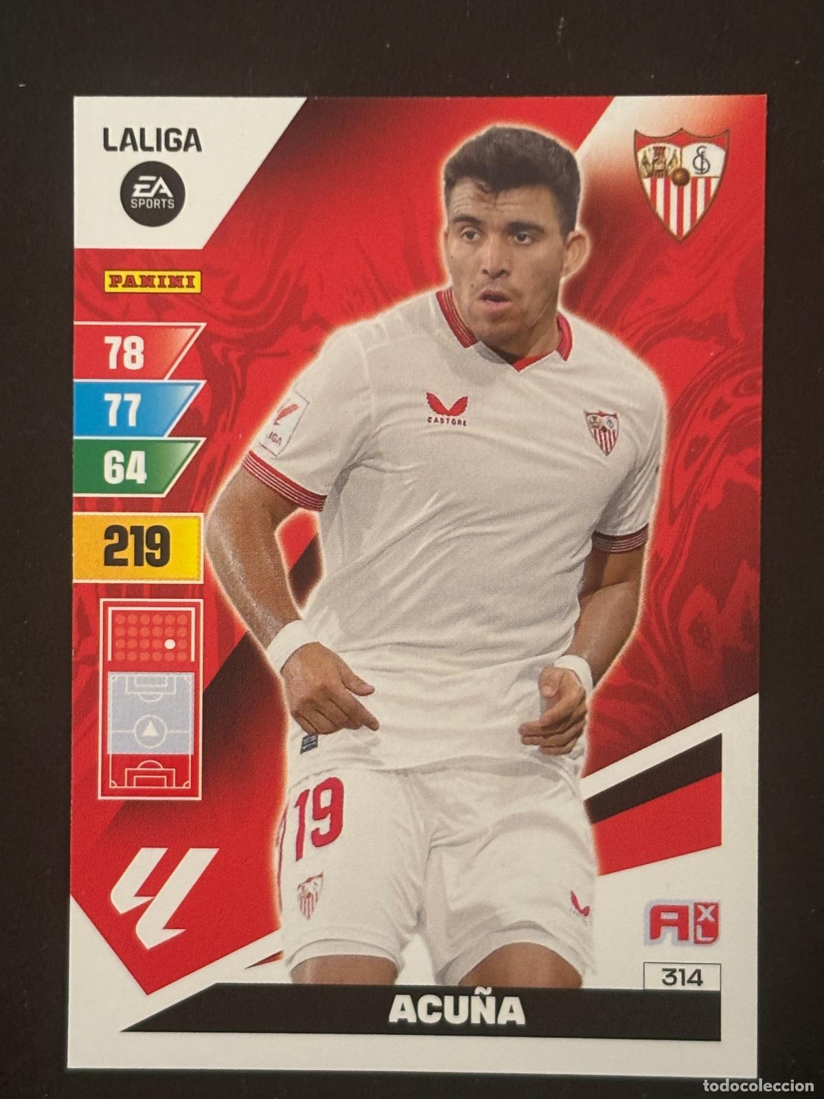 Cromos de f&uacute;tbol: 314 ACU&Ntilde;A SEVILLA ADRENALYN XL LALIGA EA SPORTS 23-24 2023-2024 PANINI