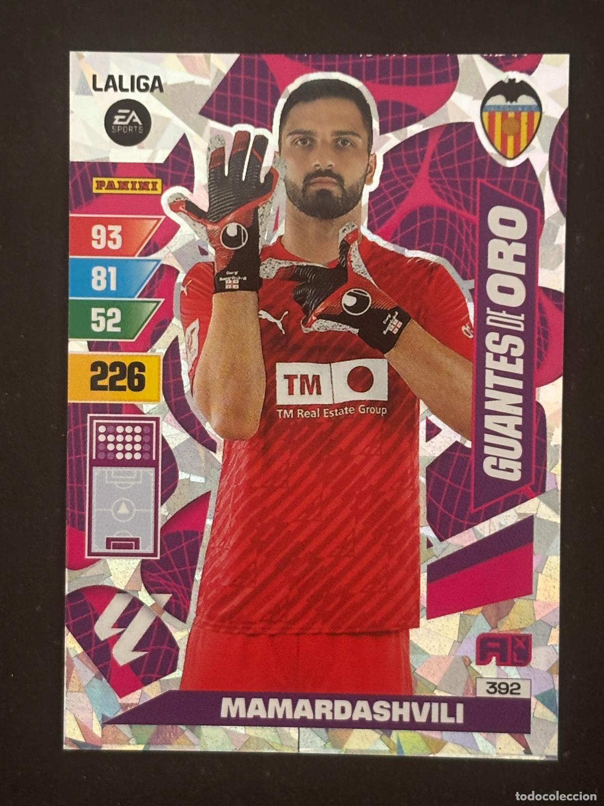 Cromos de Futebol: 392 MAMARDASHVILI VALENCIA GUANTES DE ORO ADRENALYN XL LALIGA EA SPORTS 23-24 2023-2024