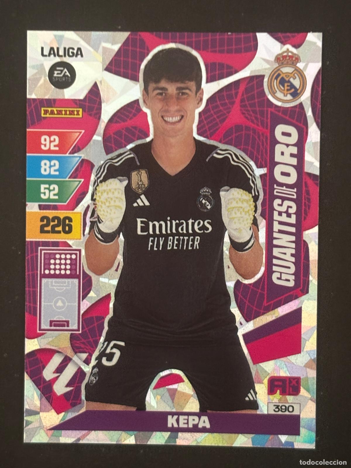Cromos de Futebol: 390 KEPA REAL MADRID GUANTES DE ORO ADRENALYN XL LALIGA EA SPORTS 23-24 2023-2024 PANINI