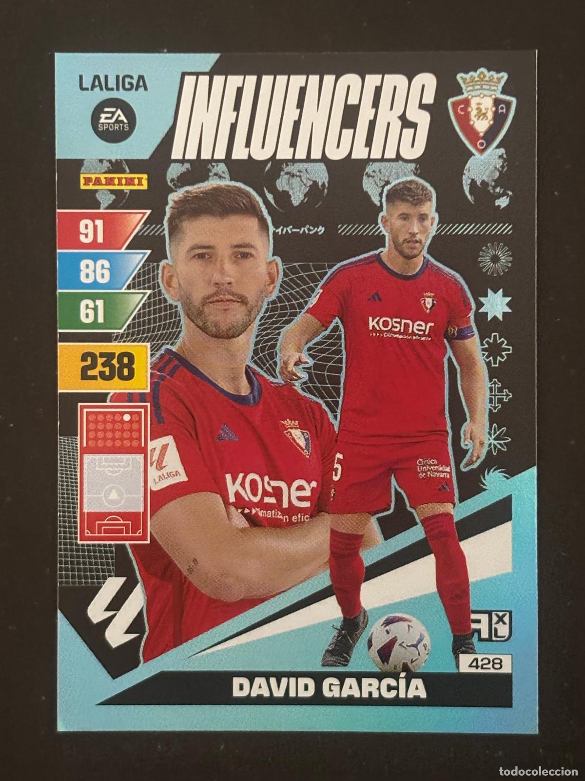 Cromos de Futebol: 428 DAVID GARC&Iacute;A OSASUNA INFLUENCERS ADRENALYN XL LALIGA EA SPORTS 23-24 2023-2024 PANINI