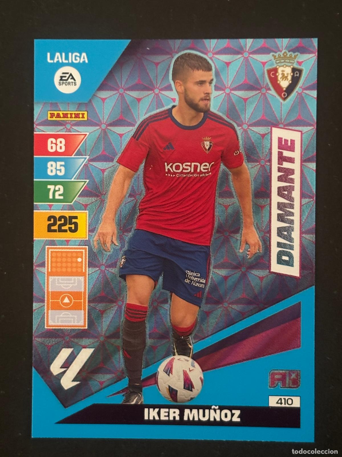 Cromos de f&uacute;tbol: 410 IKER MU&Ntilde;OZ OSASUNA DIAMANTE ADRENALYN XL LALIGA EA SPORTS 23-24 2023-2024 PANINI